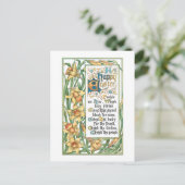   Vroege Pasen tekst met Daffodils Feestdagenkaart (Staand voorkant)