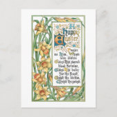   Vroege Pasen tekst met Daffodils Feestdagenkaart (Voorkant)