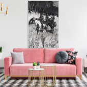 Vroege pioneers op de blauwe plek canvas afdruk (Insitu (Woonkamer))