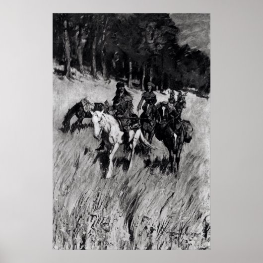 Vroege pioneers op de blauwe plek poster (Voorkant)