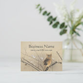 Vroege pruimbloesems met Nishimura Goun, Owl Art Visitekaartje (Staand voorkant)