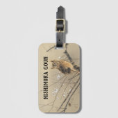 Vroege pruimbloesems van Nishimura Goun,  Owl Bagagelabel (Voorkant (verticaal))