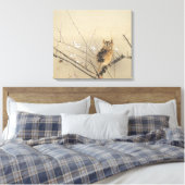 Vroege pruimbloesems van Nishimura Goun,  Owl Canvas Afdruk (Insitu (Slaapkamer))