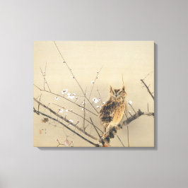 Vroege pruimbloesems van Nishimura Goun,  Owl Canvas Afdruk