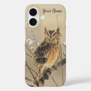 Vroege pruimbloesems van Nishimura Goun,  Owl iPhone 16 Hoesje