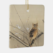 Vroege pruimbloesems van Nishimura Goun,  Owl Keramisch Ornament (Rechts)