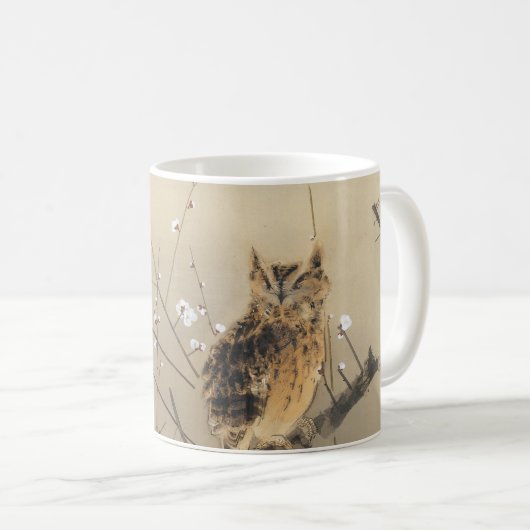 Vroege pruimbloesems van Nishimura Goun, Owl Koffiemok (Voorkant rechts)