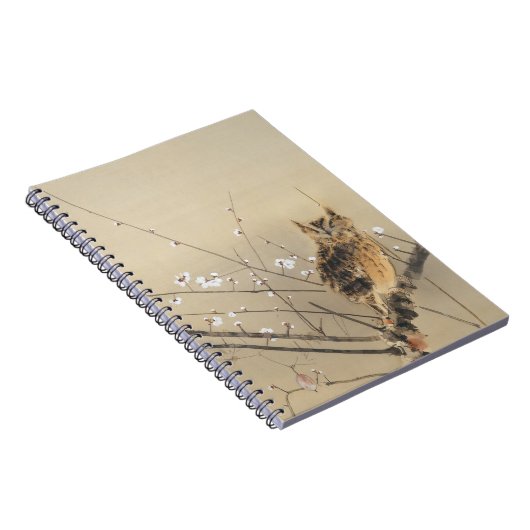 Vroege pruimbloesems van Nishimura Goun,  Owl Notitieboek (Rechterzijde)