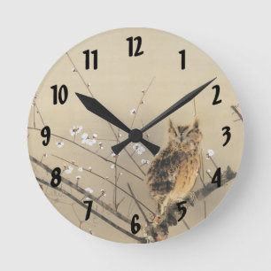 Vroege pruimbloesems van Nishimura Goun,  Owl Ronde Klok