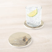 Vroege pruimbloesems van Nishimura Goun,  Owl Zandsteen Onderzetter (Zijkant)