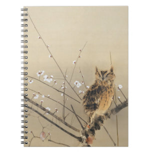 Vroege pruimenbloesem door Nishimura Goun, Vintage Notitieboek