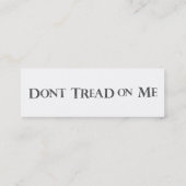 Vroege Rattle Iron Profile Card Mini Visitekaartje (Achterkant)