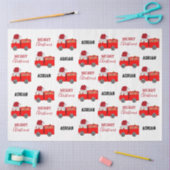 Vroege Red Fire Truck — Aangepaste naam Tissuepapier (Craft)