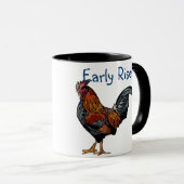 Vroege Riser Rooster Mok (Voorkant rechts)