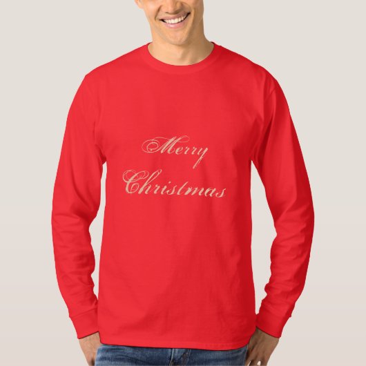 Vroege Rode feestdag met kerst, lange hoes, T-shir T-shirt (Voorkant)