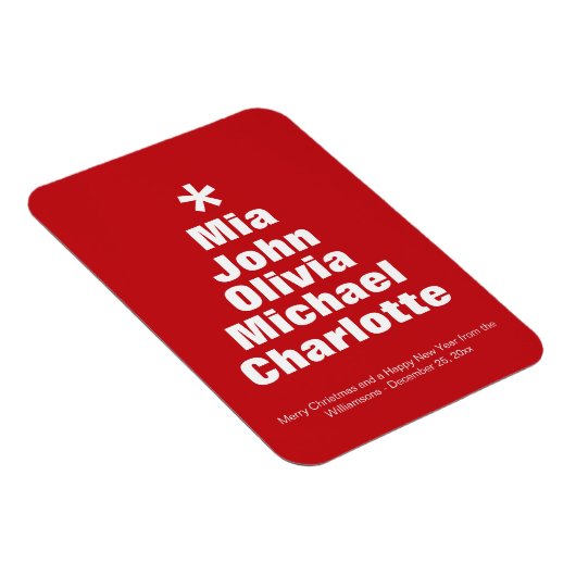 Vroege rode witte kerstboom moderne magneet (Rechterzijde)