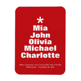 Vroege rode witte kerstboom moderne magneet