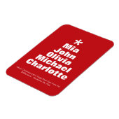 Vroege rode witte kerstboom moderne magneet (Linkerzijde)