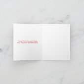 Vroege rode witte kerstboom moderne notitiekaartje (Binnen)