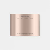Vroege Roos Gold Name Web Telefoonnummer Roze Post-it® Notes (Voorkant)