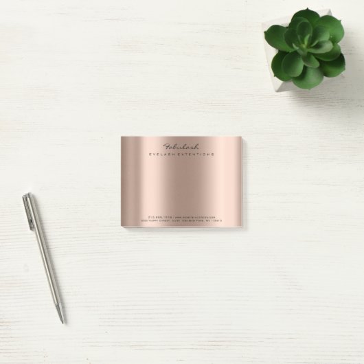 Vroege Roos Gold Name Web Telefoonnummer Roze Post-it® Notes (Kantoor)