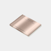 Vroege Roos Gold Name Web Telefoonnummer Roze Post-it® Notes (Schuin)