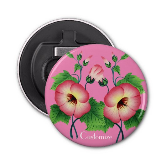 Vroege roze bloemen Thunder_Cove Button Flesopener (Voorkant)