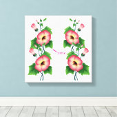 Vroege roze bloemen Thunder_Cove Canvas Afdruk (Insitu (Houten vloer))