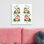 Vroege roze bloemen Thunder_Cove Canvas Afdruk (Insitu (Woonkamer))