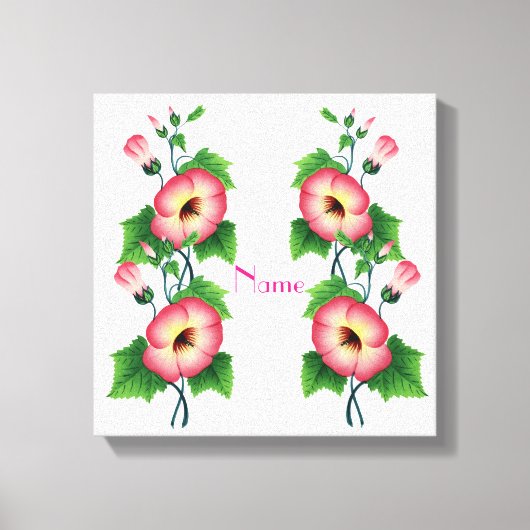 Vroege roze bloemen Thunder_Cove Canvas Afdruk (Voorkant)