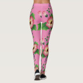 Vroege roze bloemen Thunder_Cove Leggings (Achterkant)