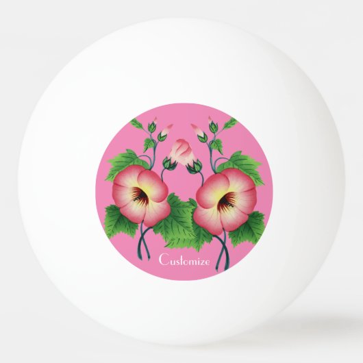 Vroege roze bloemen Thunder_Cove Pingpongbal (Voorkant)