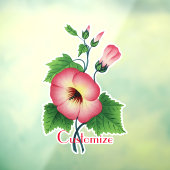 Vroege roze bloemen Thunder_Cove Raamsticker (Vel 3)