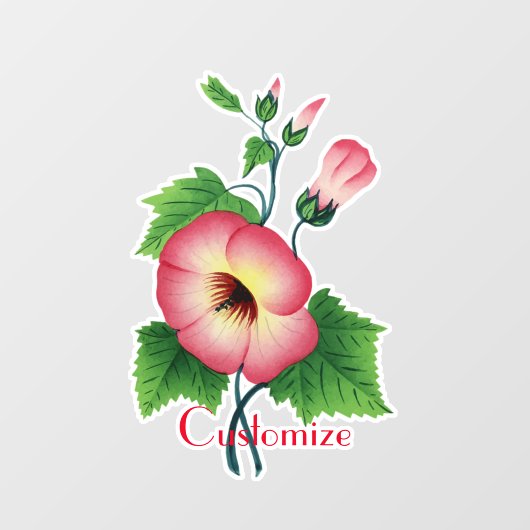 Vroege roze bloemen Thunder_Cove Raamsticker (Vel)