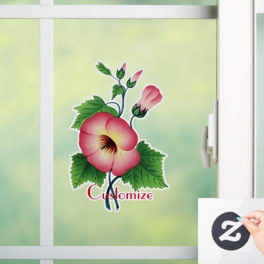 Vroege roze bloemen Thunder_Cove Raamsticker (Huis)