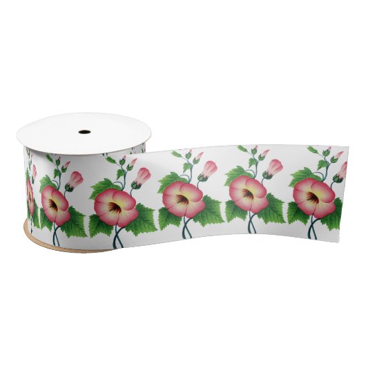 Vroege roze bloemen Thunder_Cove Satijnen Lint (Spoel)