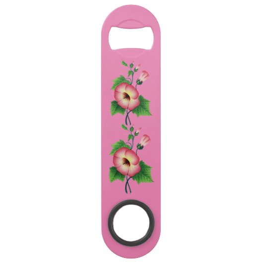 Vroege roze bloemen Thunder_Cove Speed Flessenopener (Achterkant)