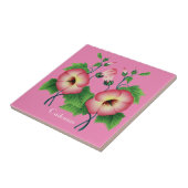 Vroege roze bloemen Thunder_Cove Tegeltje (Zijkant)