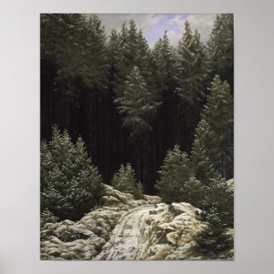 Vroege sneeuw, c.1828 poster