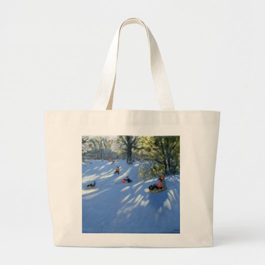 Vroege sneeuw Darley Park Derby Grote Tote Bag (Voorkant)