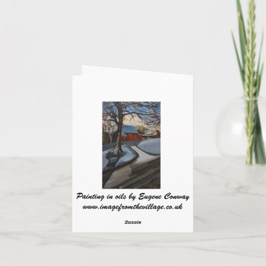 Vroege Sneeuw Feestdagen Kaart (Achterkant)