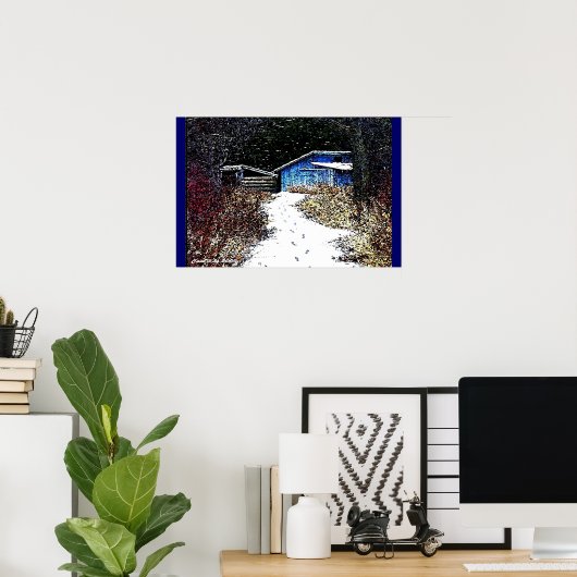 Vroege sneeuw poster (Thuiskantoor)