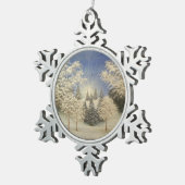 Vroege sneeuwStorm Tin Sneeuwvlok Ornament (Rechts)