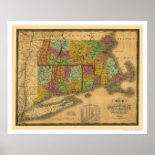 Vroege Spoorwegkaart 1831 Poster (Voorkant)