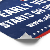 Vroege stemmingen Amerikaanse vlag Verkiezingsdata Poster (Hoek)