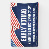 Vroege stemmingen Amerikaanse vlag Verkiezingsdata Spandoek (Verticaal)