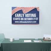 Vroege stemmingen Amerikaanse vlag Verkiezingsdata Spandoek (Beurs)