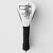 Vroege stoamlocomotief golfheadcover (Voorkant)
