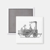 Vroege stoamlocomotief magneet (Voorkant / Achterkant)