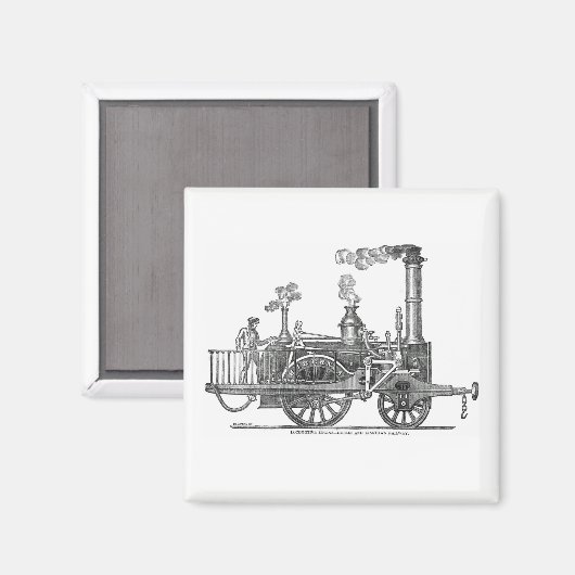 Vroege stoamlocomotief magneet (Voorkant / Achterkant)